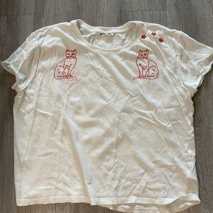 We The Free Horsin’ Around Tee in Cream/Cat